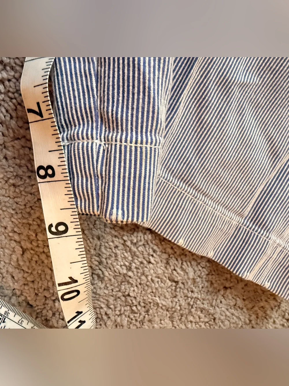 J. Crew Men's Seersucker Flat Front Shorts - Light Blue/White